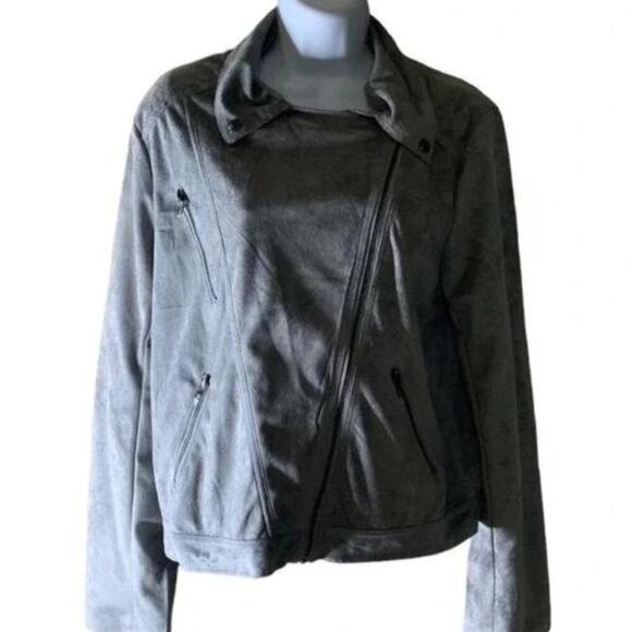 Ark N.C. Motorcycle Military Asymmetrical Style Jacket Zipper Pockets Size Large - Picture 3 of 9